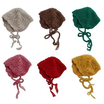 Уютная вязаная шапка Осень-зима, теплая шапочка-бини, мягкий капор для младенцев и малышей