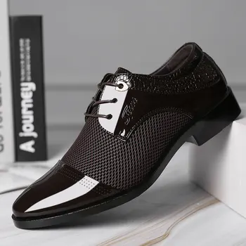 Новая модная мужская модельная обувь, качественные мужские оксфорды, кожаная обувь, Официальная обувь с острым носком, Классическая высококачественная мужская обувь