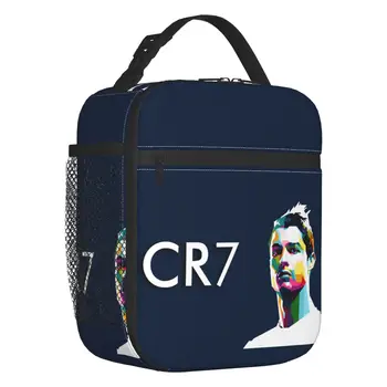 Fiambrera de fútbol personalizada CR7 Ronaldos para hombres y mujeres, fiambrera con aislamiento cálido para la oficina de adult