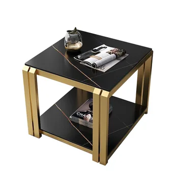 Дизайн Роскошного приставного столика для хранения Черного золота Nordic Premium Приставной столик Уникальные Минималистичные Железные Аксессуары для дома Mesa De Centro