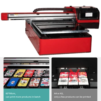 Печатная машина DOMSEM с высоким разрешением Дерево Размер A1 6090 Цифровой УФ-принтер Струйный планшетный принтер