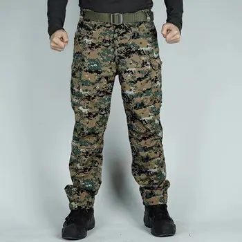 Тактические Брюки-карго Мужские Уличные Водонепроницаемые Боевые Военные Камуфляжные брюки SWAT Повседневные Мужские рабочие Джоггеры с несколькими карманами