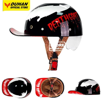 20 цветов мотоциклетного шлема в стиле ретро, сертификация DOT, бейсбольная кепка для защиты от электрического мотоцикла, мужская и женская экипировка для мотокросса