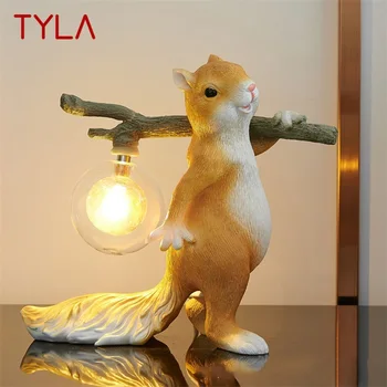 Настольная лампа TYLA Nordic Creative Squirrel LED Декоративная для дома, детей, Маленькая настольная лампа