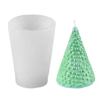 Силиконовая форма для свечей в виде Рождественской елки, 3D Формы для сосновых свечей, Эпоксидная смола, формы для свечей ручной работы, формы для изготовления восковых свечей