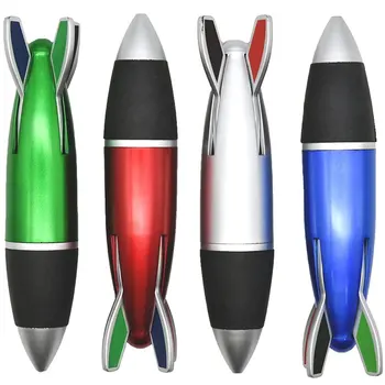 Креативная многоцветная шариковая ручка ракетного цвета 4в1 с наконечником 1,0 мм Офисная Школьная шариковая ручка для подписи Канцелярские принадлежности Черный Синий Красный
