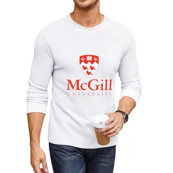 Новая длинная футболка с логотипом McGill Univ, футболки с животным принтом, футболка для мальчиков, великолепная футболка, мужские футболки fruit of the loom