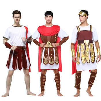 Древнегреческий Римский костюм Гладиатора для взрослых мужчин, Хэллоуин, Карнавальная вечеринка, косплей римского солдата, маскарадный костюм греческого спартанского воина