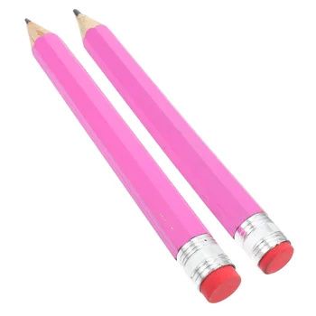 2 шт. детские карандаши 35 см деревянные большие для рисования, канцелярские принадлежности для рисования (система случайного розового цвета)