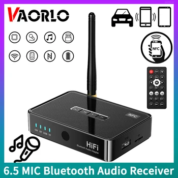 Аудиоприемник Bluetooth 5.1 NFC 3,5 мм AUX/RCA/USB U-Диск/TF/6,5 Микрофон Для Караоке-Пения HIFI Стерео Музыка Беспроводной Адаптер