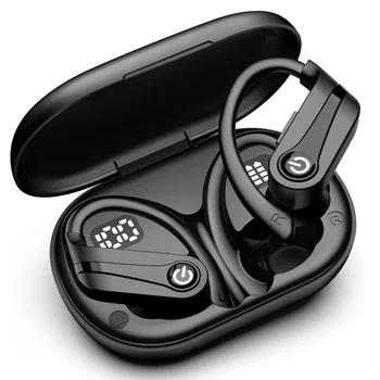 Спортивные наушники TWS Bluetooth 5.3 HIFI Bass Беспроводные наушники со светодиодным дисплеем, наушники громкой связи, Шумоподавляющая водонепроницаемая гарнитура