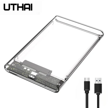 UTHAI TM05 Type-C Прозрачный Корпус жесткого диска 3,1 Ноутбук 2,5-дюймовый SSD Твердотельный Механический Мобильный Жесткий диск USB3.1