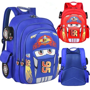 Детские мультяшные 3D машины Disney Школьные сумки Мальчики девочки Рюкзак для начальной школы Детский рюкзак для детского сада Школьные сумки