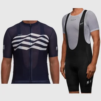 2024 Высококачественная мужская велосипедная одежда с короткими рукавами, велосипедный костюм с коротким рукавом и нагрудником, комплект для велоспорта