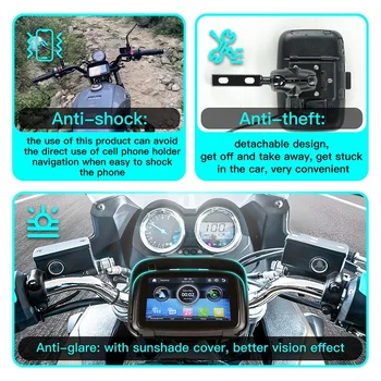 5-дюймовый мотоциклетный Carplay, водонепроницаемый беспроводной дисплей Apple Carplay Android с автоматической GPS-навигацией