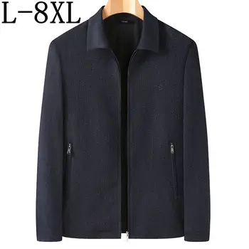 8XL 7XL 6XL 2023 Новая Осенне-зимняя деловая куртка высокого класса, мужские куртки с длинным рукавом и лацканами, пальто, Повседневная мужская верхняя одежда