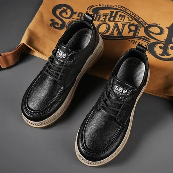 Мужские кожаные Оксфорды, удобные модельные туфли Originals, официальные деловые повседневные туфли-дерби на шнуровке для мужчин на каждый день