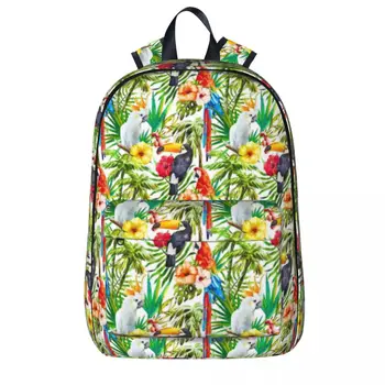 Рюкзак для тропических попугаев, Какаду и Туканов, Студенческая сумка для книг, Сумка для ноутбука, Рюкзак для путешествий, Детский рюкзак