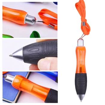 5 упаковок круглых ручек Шариковая ручка с подвесными веревками Красный Синий Черный Зеленый Оранжевый челнок