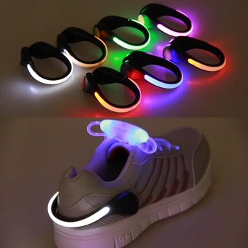 Зажим для обуви light night safety warning LED сильный световой зажим для обуви для бега, езды на велосипеде, светодиодный зажим для обуви с подсветкой, светодиодный Светящийся зажим