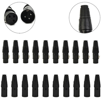 10 пар XLR DMX 3-контактный мужской и женский черный трехжильный микрофон XLR с балансным разъемом для микрофона Canon Head