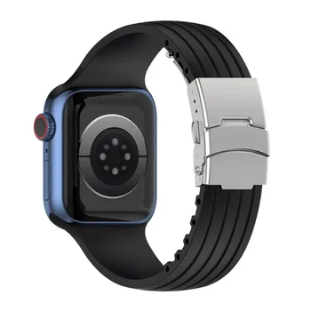 Ремешок для Apple Watch band 44мм 40мм 49мм 45мм 41мм 38мм 42мм 4544мм Силиконовый браслет correa iwatch ultra series 3 5 6 se 7 8
