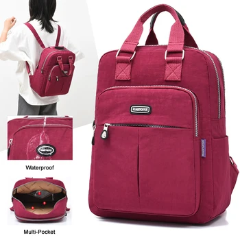 2023 Новый женский рюкзак, водонепроницаемая Оксфордская повседневная дорожная сумка, Модный школьный рюкзак для девочек-подростков, 14-дюймовый рюкзак для ноутбука