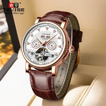 Механические часы нового стиля с каркасом Tourbillon, наручные часы для отдыха Tahsion для мужчин