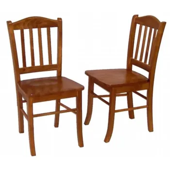Обеденные Боковые стулья Boraam Shaker Wood - Отделка дубом - Набор из 2 Акцентных стульев для гостиной 21,00x17,00x36,00 дюймов