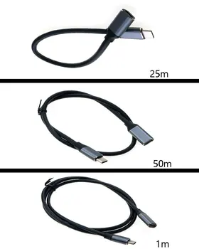 1шт Удлинительный кабель USB C Thunderbolt 4 3 Type-C 10 Гбит/с USB-C От Мужчины к Женщине Монитор PD Видео Док-станция USB C Удлинительный Шнур