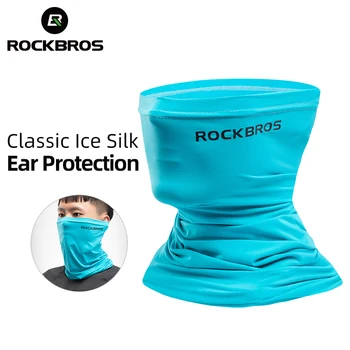 Официальный шарф ROCKBROS для велоспорта, впитывающий пот, шарф для верховой езды, летняя бандана, шарф для лица, гетры для шеи, Солнцезащитная спортивная маска для лица