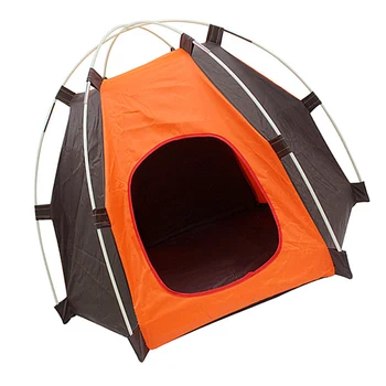 Водонепроницаемый Оксфорд Дом Для Домашних Животных Кошка Игровая Кровать Маленький Щенок Палатка Защита От Солнца Съемные Палатки Складной Питомник На Открытом Воздухе