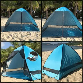 YOUZI SUMMER Pop Up Легкие Палатки UV50 + SPF Защита От Солнца Сверхлегкая Водонепроницаемая Семейная Палатка Для Кемпинга С Сумкой Для Хранения