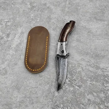 Карманный нож из Дамасской стали VG10 высокой твердости, Острый Охотничий Складной нож для выживания на открытом воздухе, ручной инструмент EDC для кемпинга, подарок