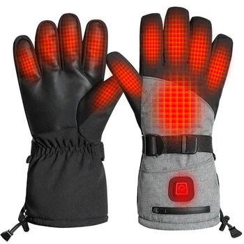 Перчатки с интеллектуальным подогревом, спортивные перчатки для велоспорта на открытом воздухе, устойчивые к зимним холодам, электрические перчатки, лыжные перчатки с подогревом, перчатки для мотокросса