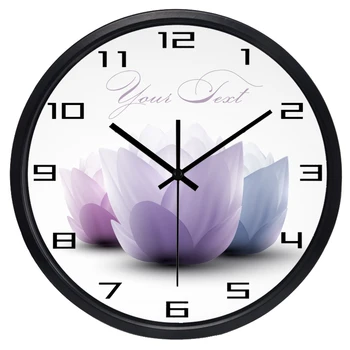 Новое поступление семейных художественных домашних настенных часов Lotus Personality Circle Modern Watch