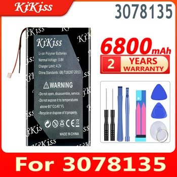 100% Новый аккумулятор KiKiss емкостью 6800 мАч для аккумуляторов ноутбуков 3078135