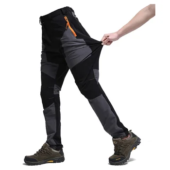 Мужские походные брюки, износостойкие, предотвращающие брызги воды, быстросохнущие, устойчивые к ультрафиолетовому излучению, эластичные тонкие походные брюки