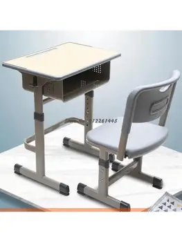 Столы и стулья для учащихся начальной и средней школы, детский подъемный учебный стол, бытовой письменный стол с одним местом для дома,