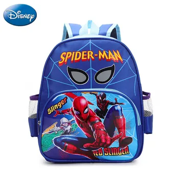 Рюкзак с Человеком-пауком Disney, школьные сумки для детского сада для мальчиков 3-9 лет, детские мультяшные сумки, сумка для путешествий на открытом воздухе