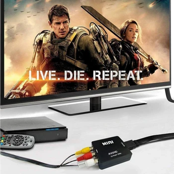 Совместимый с RCA AV-HDMIАдаптер с USB-кабелем CVSB L/R Видео-совместимый С HDMI AV-адаптер с поддержкой HD 1080P NTSC PAL