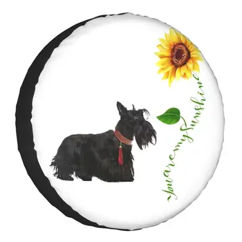 Ты Мое Солнышко Шотландский Терьер Покрышка для шин RV Собака Защитное колесо Универсальное для прицепа Грузовик Кемпер Туристический прицеп