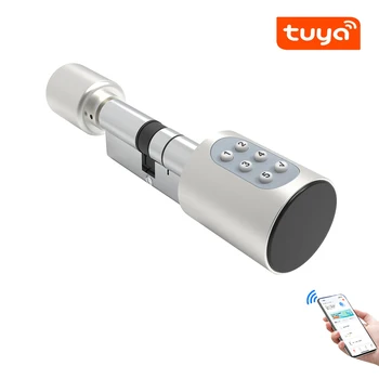Приложение Tuya SmartLife Smart Remote Control Пароль RFID IC карта Цилиндровый замок ЕС для раздельного дверного замка