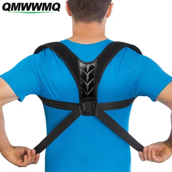Корректор осанки для мужчин и женщин, универсальная посадка, регулируемый бандаж для верхней и нижней части спины при болях в шее, плечах, ключицах и спине