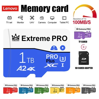 Extreme PRO Class 10 Mini Memory Card V10 TF Card Высокоскоростная Флэш-Карта 2 ТБ 1 ТБ Для Камеры Телефона, Дрона, Tf-Карты С Sd-Адаптером