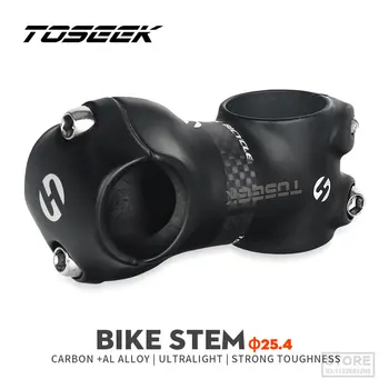 Карбоновый шток TOSEEK 50/60/70/80 мм Алюминиевый шток велосипедного руля 7 градусов 25,4 штока матово-черный