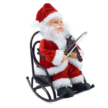Рождественская Электрическая музыка, встряхивающая Рождественскую куклу Санта-Клауса, рождественские украшения, подарок для детей