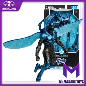 MacFarlane Toys Blue Beetle Movie DC, версия Blue Beetle Wings, 7-дюймовая мобильная кукла с ручкой для игрушек 18 см, Коллекция 15577