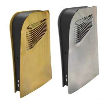 Лицевая панель с гальваническим покрытием и вентиляционными отверстиями для охлаждения, изогнутые сменные пластины, аксессуар в виде ракушки, совместимый с Playstation5