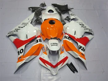 Новый комплект обтекателей для мотоциклов ABS, подходящий для HONDA CBR600RR F5 2009 2010 2011 2012 Корпус велосипеда На заказ Оранжевый Белый